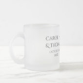 Wedding Keepsake Mug Elegant Pearl Design フロストグラスマグカップ (左)