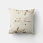 Wedding Keepsake Pillow with Date クッション (正面)