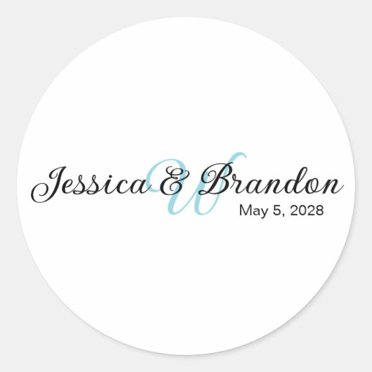 Wedding Label 016 ラウンドシール (正面)