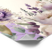 Wedding lavender champagne cream welcome ポスター (角)