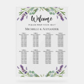 Wedding lavender eucalyptus greenery seating chart アクリルサイン (正面)