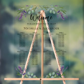 Wedding lavender eucalyptus greenery seating chart アクリルサイン (ニュートラル)