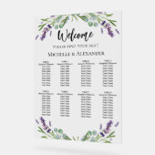 Wedding lavender eucalyptus greenery seating chart アクリルサイン (傾斜)