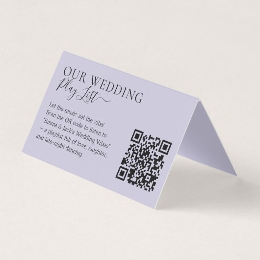 Wedding Lavender Lilac QR Code Playlist (正面)