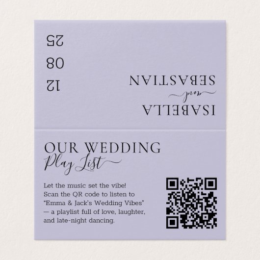 Wedding Lavender Lilac QR Code Playlist (外部フラット)