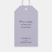 Wedding Lavender Lilac Touch ギフトタグ (裏面)