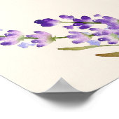 Wedding lavender watercolored cream welcome ポスター (角)