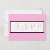 Wedding Light Pink White RSVP (正面)