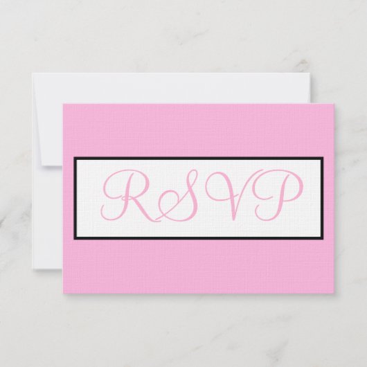 Wedding Light Pink White RSVP (正面)