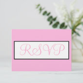 Wedding Light Pink White RSVP (スタンド正面)