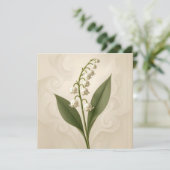 Wedding Lily of the Valley Watercolor 招待状 (スタンド正面)
