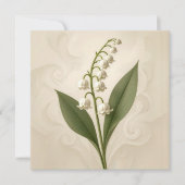 Wedding Lily of the Valley Watercolor 招待状 (正面)