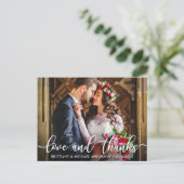 Wedding Love and Gratitude Thank You Photo ポストカード (スタンド正面)