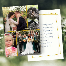 Wedding Love n Thanks Photo Collage Message サンキューカード