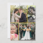 Wedding Love n Thanks Photo Collage Message サンキューカード (正面)