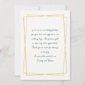 Wedding Love n Thanks Photo Collage Message サンキューカード (裏面)