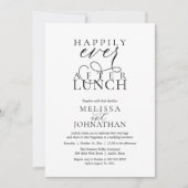Wedding Lunch Invites, Elegant Happily Ever After 招待状 (正面)