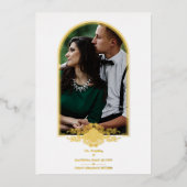 Wedding Luxury Golden Arch Effect Photo 箔招待状 (正面)