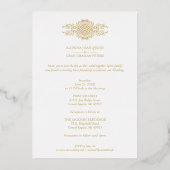 Wedding Luxury Golden Arch Effect Photo 箔招待状 (裏面)