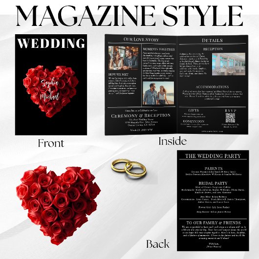 Wedding Magazine All in One Red Roses 招待状