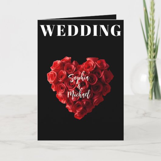 Wedding Magazine All in One Red Roses 招待状 (正面)