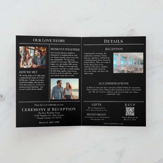 Wedding Magazine All in One Red Roses 招待状 (内部)