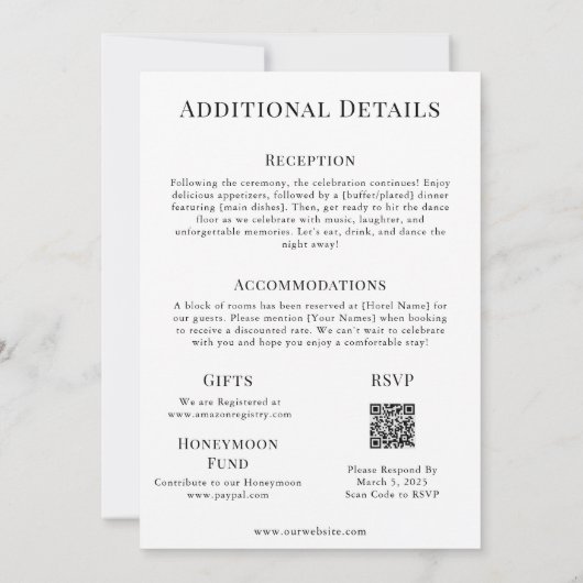 Wedding Magazine Cover All in One 招待状 (裏面)