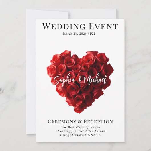 Wedding Magazine Cover All in One 招待状 (正面)