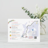 Wedding Map Enclosure Card - Custom Design Rebecca エンクロージャーカード (スタンド正面)
