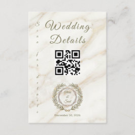 Wedding Marble and Laurel / Boda Mármol y Laurel エンクロージャーカード
