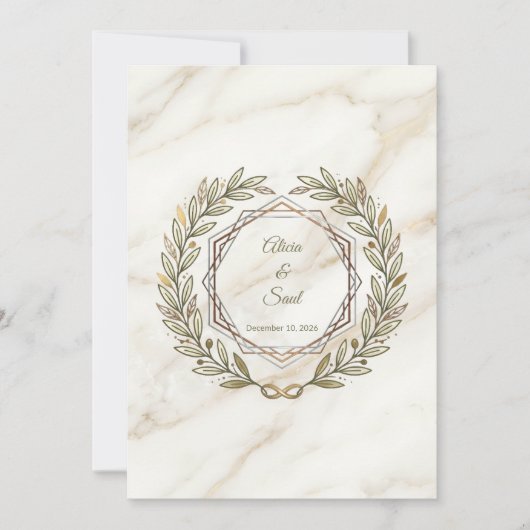 Wedding Marble and Laurel / Boda Mármol y Laurel セーブザデート (正面)