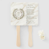 Wedding Marble and Laurel / Boda Mármol y Laurel ハンドファン (正面&裏面)