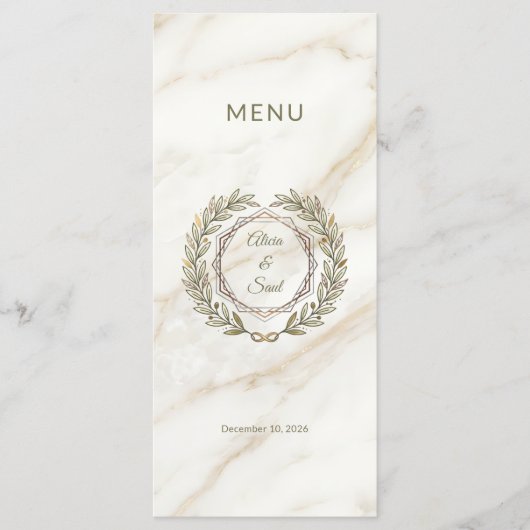 Wedding Marble and Laurel / Boda Mármol y Laurel メニュー (正面)