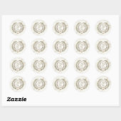 Wedding Marble and Laurel / Boda Mármol y Laurel ラウンドシール (シート)