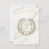 Wedding Marble and Laurel / Boda Mármol y Laurel 出欠カード (裏面)