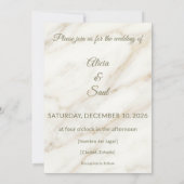 Wedding Marble and Laurel / Boda Mármol y Laurel 招待状 (裏面)