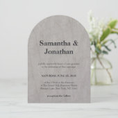 Wedding Marble textured wood 招待状 (スタンド正面)