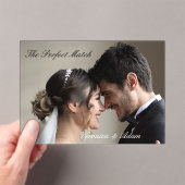 Wedding Matchbox – Perfect Match Premium Edition アクリル招待状 (インサイチュ (ポータブル))