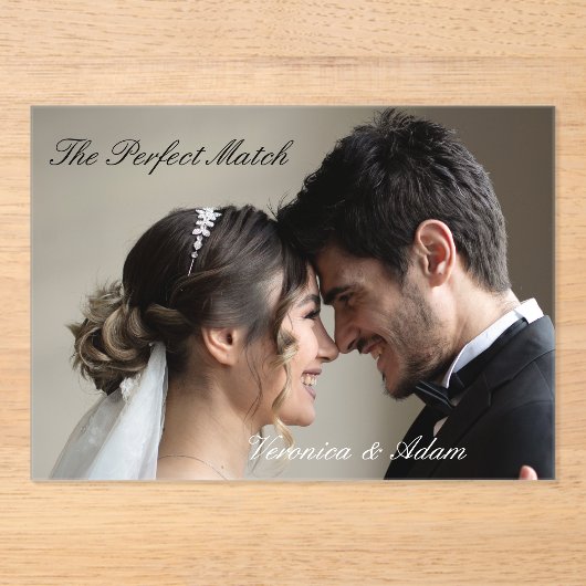 Wedding Matchbox – Perfect Match Premium Edition アクリル招待状 (正面)