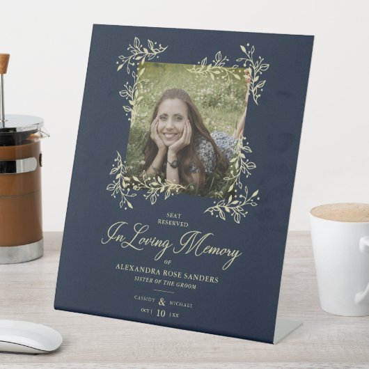 Wedding Memorial Table Hand Lettered Flourish 台座サイン (インサイチュ)