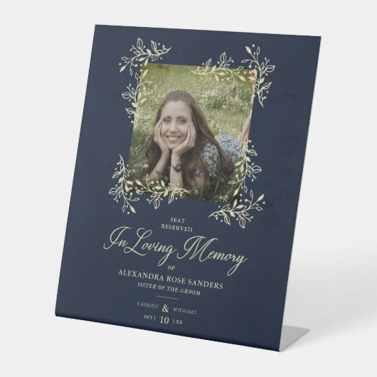 Wedding Memorial Table Hand Lettered Flourish 台座サイン (正面)