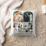 Wedding Memories 10 Photo Collage Couple Template クッション<br><div class="desc">Wedding Memories 10 Photo Collage Personalized Couple Photo Template. Capture the magic of your special day with this elegant 10 photo wedding collage. Personalize it with your favorite wedding photos and add the couple’s names to create a beautiful keepsake. Perfect for wedding thank-you cards, anniversary celebrations, or memory albums. Click...</div>