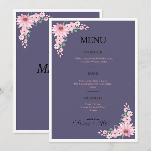 Wedding Menu メニュー (正面/裏面)