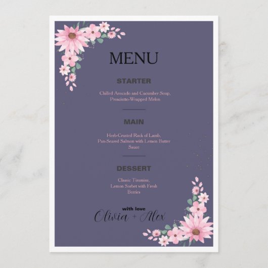 Wedding Menu メニュー (正面)