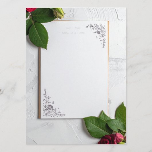 wedding menu メニュー (裏面)