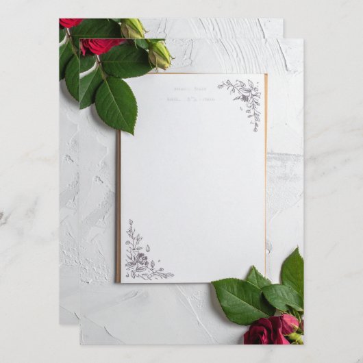 wedding menu メニュー (正面/裏面)