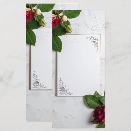 wedding menu メニュー (正面/裏面)