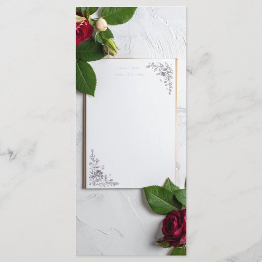 wedding menu メニュー (正面)