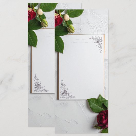 wedding menu メニュー (正面/裏面)