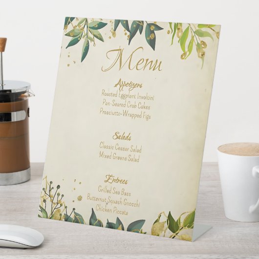 Wedding Menu  Brown 台座サイン (インサイチュ)